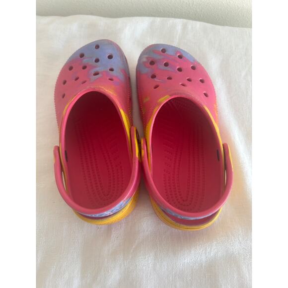 Crocs Classic Ombre Clog Kid's Juice/Multi Pink Purple Yellow Tie-dye Size J 1 - Picture 6 of 7
